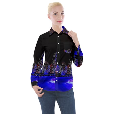 To Meet Christmas Women s Long Sleeve Pocket Shirt by Sarkoni