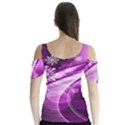 Purple Abstract Merry Christmas Xmas Pattern Butterfly Sleeve Cutout T-Shirt  View2