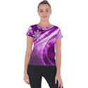 Purple Abstract Merry Christmas Xmas Pattern Short Sleeve Sports Top  View1