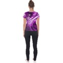 Purple Abstract Merry Christmas Xmas Pattern Short Sleeve Sports Top  View2