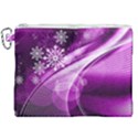 Purple Abstract Merry Christmas Xmas Pattern Canvas Cosmetic Bag (XXL) View1