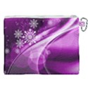 Purple Abstract Merry Christmas Xmas Pattern Canvas Cosmetic Bag (XXL) View2