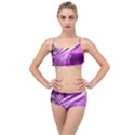 Purple Abstract Merry Christmas Xmas Pattern Layered Top Bikini Set View1