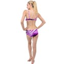 Purple Abstract Merry Christmas Xmas Pattern Layered Top Bikini Set View2