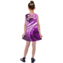 Purple Abstract Merry Christmas Xmas Pattern Kids  Cross Back Dress View2