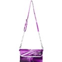 Purple Abstract Merry Christmas Xmas Pattern Mini Crossbody Handbag View1