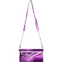 Purple Abstract Merry Christmas Xmas Pattern Mini Crossbody Handbag View2