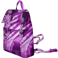 Purple Abstract Merry Christmas Xmas Pattern Buckle Everyday Backpack by Sarkoni