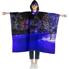 To Meet Christmas Women s Hooded Rain Ponchos by Sarkoni