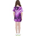 Purple Abstract Merry Christmas Xmas Pattern Kids  T-Shirt And Sports Shorts Set View2