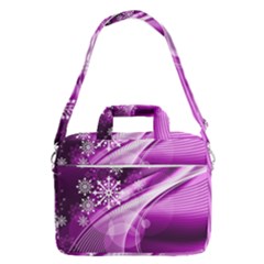 Purple Abstract Merry Christmas Xmas Pattern Macbook Pro 16  Shoulder Laptop Bag by Sarkoni