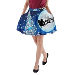 Merry Christmas A-line Pocket Skirt by Sarkoni