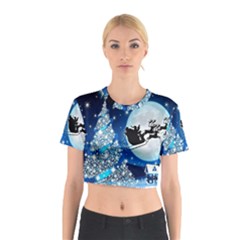 Merry Christmas Cotton Crop Top by Sarkoni