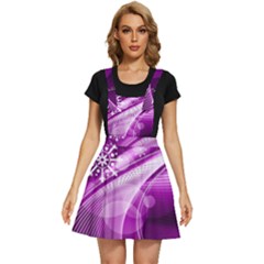 Purple Abstract Merry Christmas Xmas Pattern Apron Dress by Sarkoni