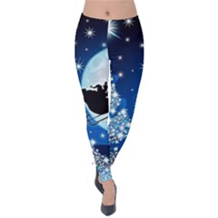 Merry Christmas Velvet Leggings by Sarkoni