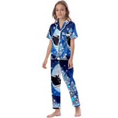 Merry Christmas Kids  Satin Short Sleeve Pajamas Set by Sarkoni