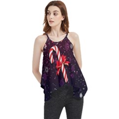 Christmas Lollipop Bowknot Celebrations Flowy Camisole Tank Top by Sarkoni