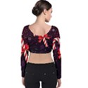 Christmas Lollipop Bowknot Celebrations Velvet Long Sleeve Crop Top View2