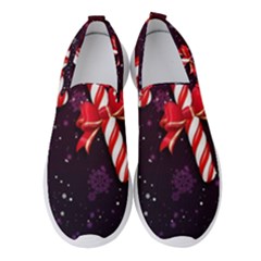 Christmas Lollipop Bowknot Celebrations Women s Slip On Sneakers by Sarkoni