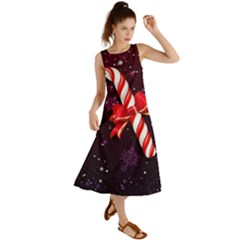 Christmas Lollipop Bowknot Celebrations Summer Maxi Dress by Sarkoni