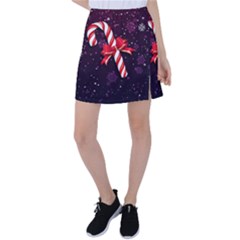 Christmas Lollipop Bowknot Celebrations Tennis Skirt by Sarkoni