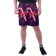 Christmas Lollipop Bowknot Celebrations Men s Pocket Shorts by Sarkoni