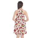 Christmas  Santa Claus Patterns Halter Neckline Chiffon Dress  View2