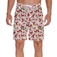 Christmas  Santa Claus Patterns Men s Beach Shorts