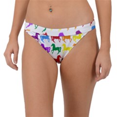 Colorful Horse Background Wallpaper Band Bikini Bottoms by Amaryn4rt