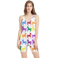 Colorful Horse Background Wallpaper Women s Wrestling Singlet by Amaryn4rt