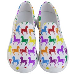 Colorful Horse Background Wallpaper Men s Lightweight Slip Ons by Amaryn4rt