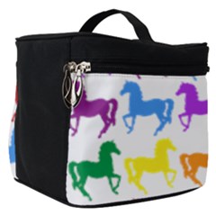 Colorful Horse Background Wallpaper Make Up Travel Bag (small) by Amaryn4rt