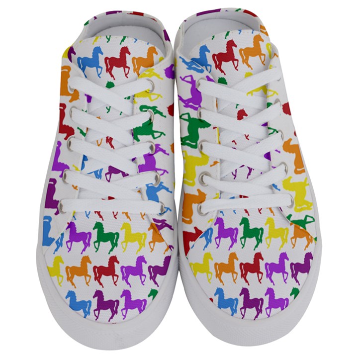 Colorful Horse Background Wallpaper Half Slippers