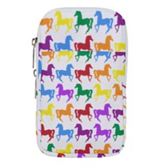 Colorful Horse Background Wallpaper Waist Pouch (large) by Amaryn4rt