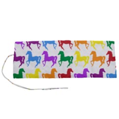 Colorful Horse Background Wallpaper Roll Up Canvas Pencil Holder (s) by Amaryn4rt