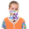 Colorful Horse Background Wallpaper Face Covering Bandana (Kids) View1