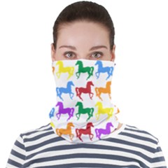 Colorful Horse Background Wallpaper Face Seamless Bandana (adult) by Amaryn4rt