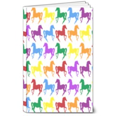 Colorful Horse Background Wallpaper 8  X 10  Softcover Notebook by Amaryn4rt