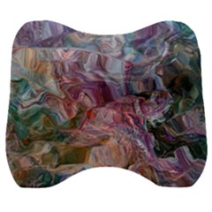 Blended Waves Velour Head Support Cushion by kaleidomarblingart