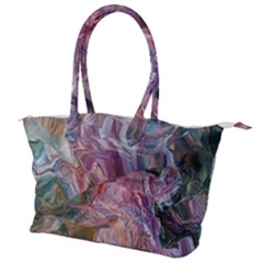 Blended Waves Canvas Shoulder Bag by kaleidomarblingart