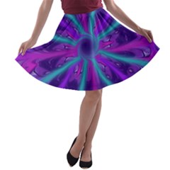 Wallpaper Tie Dye Pattern A-line Skater Skirt by Ravend