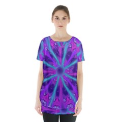 Wallpaper Tie Dye Pattern Skirt Hem Sports Top by Ravend