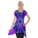 Wallpaper Tie Dye Pattern Short Sleeve Side Drop Tunic View1