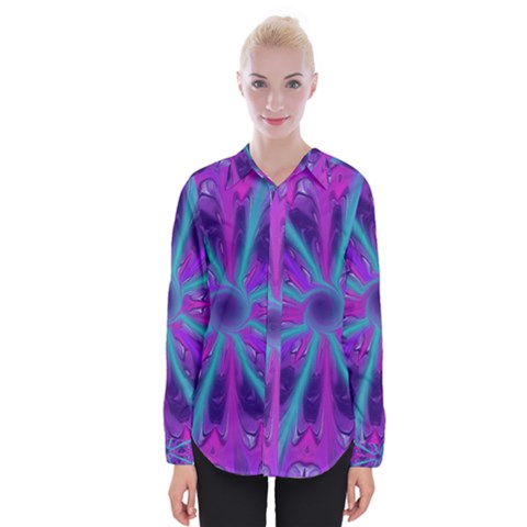 Wallpaper Tie Dye Pattern Womens Long Sleeve Shirt by Ravend