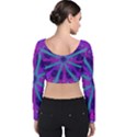 Wallpaper Tie Dye Pattern Velvet Long Sleeve Crop Top View2