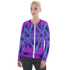 Wallpaper Tie Dye Pattern Velvet Zip Up Jacket by Ravend