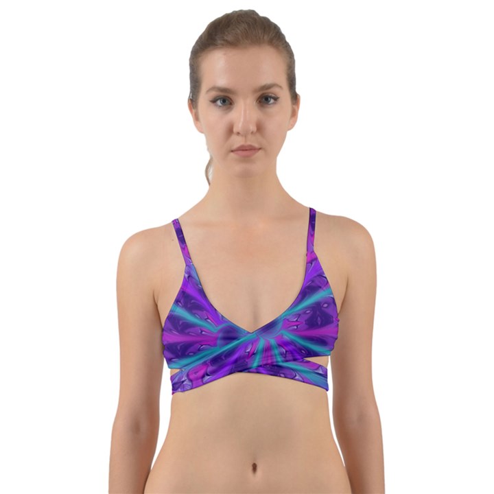 Wallpaper Tie Dye Pattern Wrap Around Bikini Top