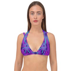 Wallpaper Tie Dye Pattern Double Strap Halter Bikini Top by Ravend