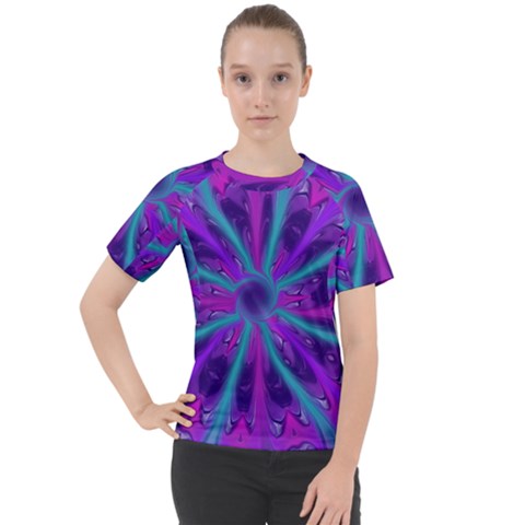 Wallpaper Tie Dye Pattern Women s Sport Raglan T-shirt by Ravend