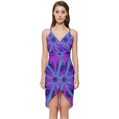 Wallpaper Tie Dye Pattern Wrap Frill Dress by Ravend